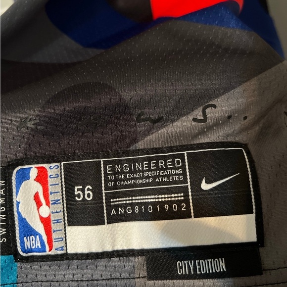 NBA City Edition Jersey with Gray and Blue Accents - Picture 3 of 3